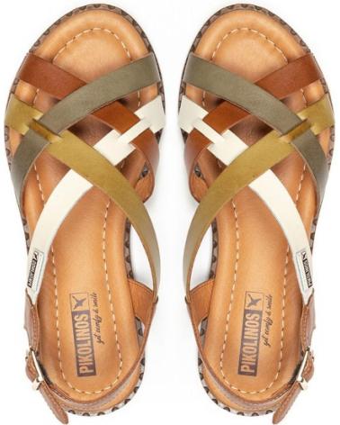 Sandálias PIKOLINOS  de Mulher SANDALIA PLANA PARA MUJER ALGAR W0X MARRON  MARRóN