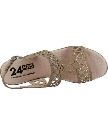 Sandálias 24 HORAS  de Mulher SANDALIAS MUJER MODELO 26484 COLOR BEIS  ARENA