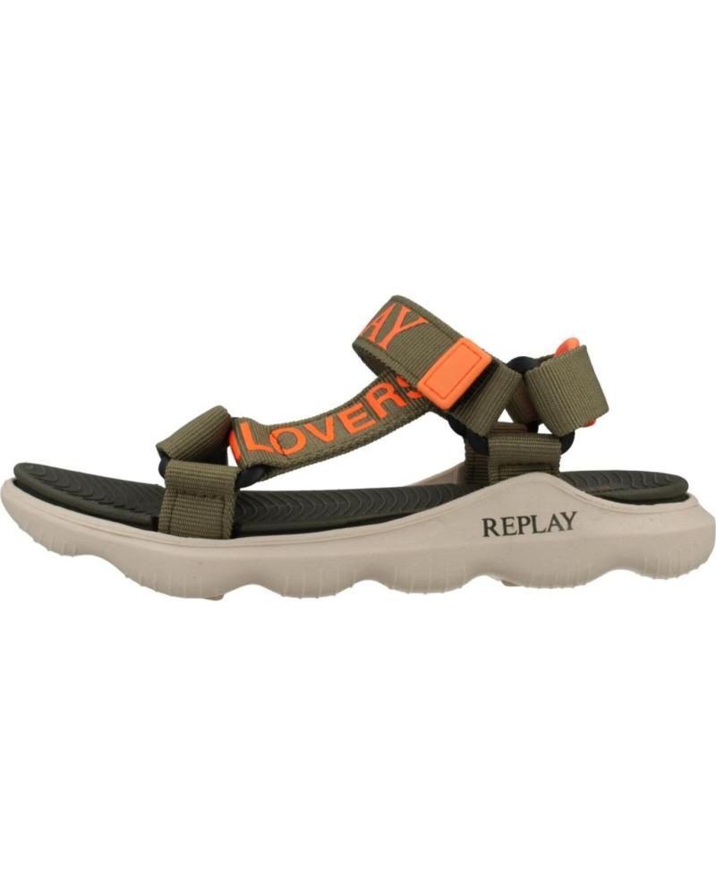 Sandales REPLAY  pour Garçon SANDALIAS NINO MODELO SPACER 1 COLOR VERDE  GRFLRG