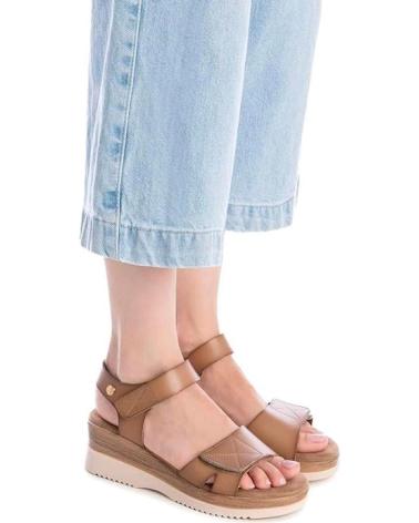Sandalias XTI  de Mujer SANDALIA VELCROS CUNA 5 CM  MARRóN