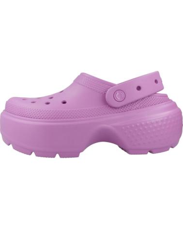 Woman Clogs CROCS ZUECOS MUJER MODELO STOMP CLOG COLOR ROSA  BUBBLE
