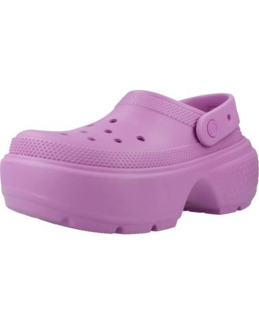 Woman Clogs CROCS ZUECOS MUJER MODELO STOMP CLOG COLOR ROSA  BUBBLE