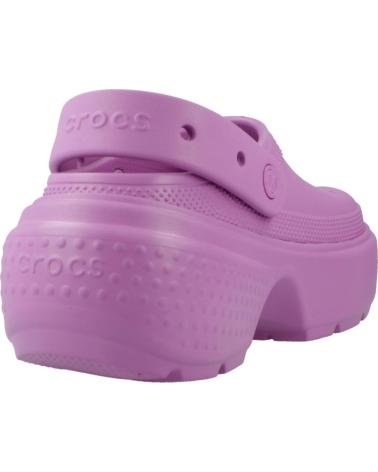 Woman Clogs CROCS ZUECOS MUJER MODELO STOMP CLOG COLOR ROSA  BUBBLE