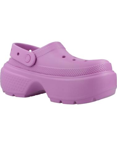 Woman Clogs CROCS ZUECOS MUJER MODELO STOMP CLOG COLOR ROSA  BUBBLE