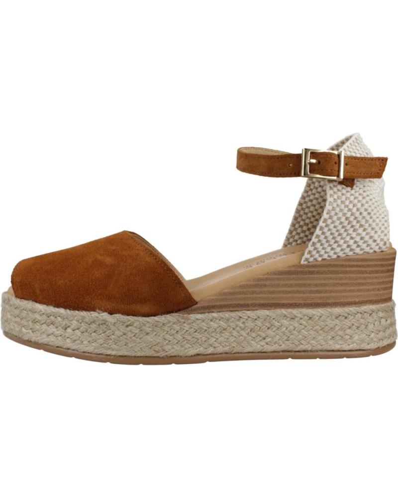 Sandales PITILLOS  pour Femme ALPARGATAS MUJER MODELO 10590P COLOR MARRON  CUERO