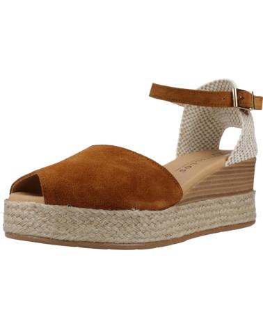 Sandales PITILLOS  pour Femme ALPARGATAS MUJER MODELO 10590P COLOR MARRON  CUERO