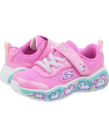 Deportivas SKECHERS  de Niña ZAPATILLAS PLAY SCENE FUN SQUAD MULTI 303158N-PKMT CASU  ROSA