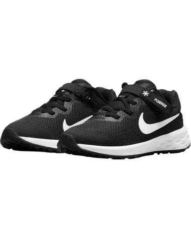 Sneaker für Junge NIKE ZAPATILLAS REVOLUTION 6 FLYEASE NN PS BLANCO HUMO NEGRO