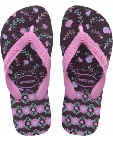 Sandalen HAVAIANAS  für Mädchen CHANCLAS KIDS FLORE AUBERGINE FLIP FLOP 4000052-2967  VARIOS COLORES