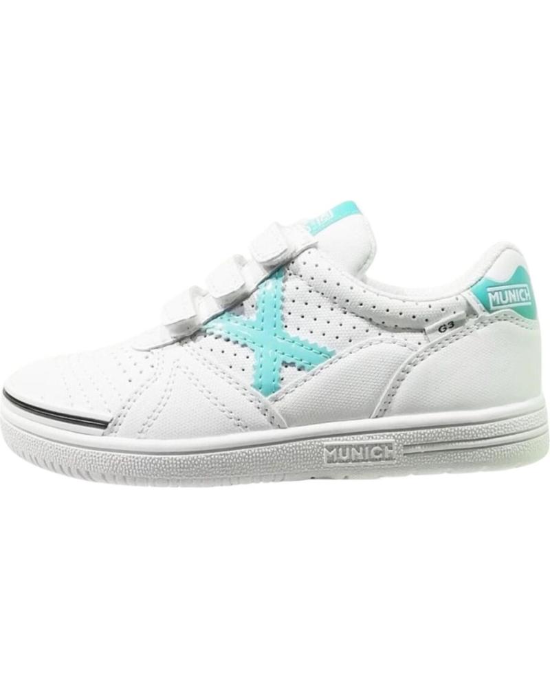 Sportif pour Garçon MUNICH ZAPATILLAS G3 KID VCO VERDE 281 1518281 BLANCO