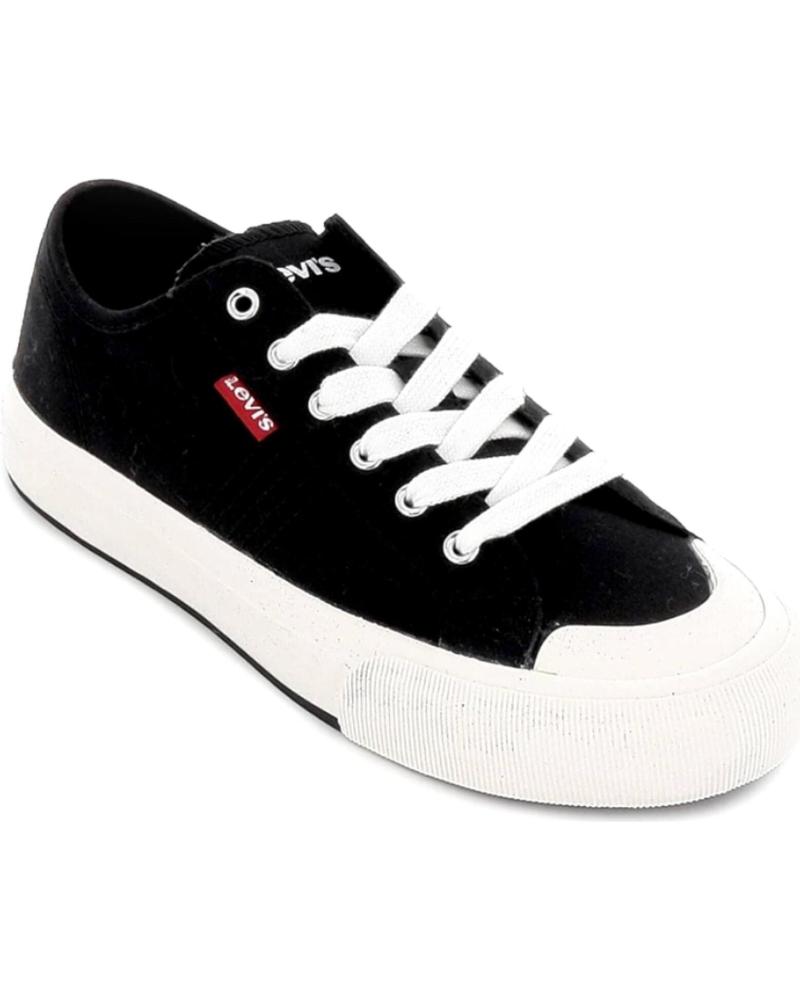 Levi's Women's High Top Casual Sneakers - Black Canvas Retro Sneaker Size 6