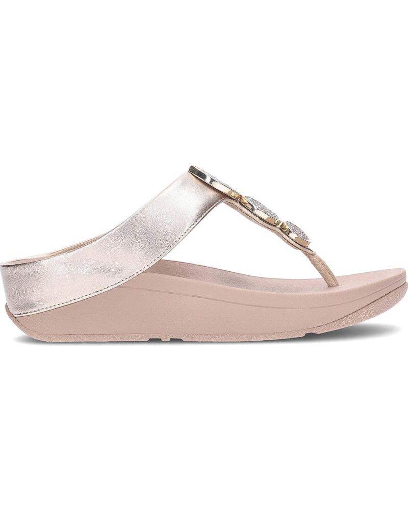 FITFLOP SANDALIAS HJ1 HALO BEAD-CIRCLE METALLIC LATTEBEIGE