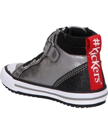 Stivaletti per Bambino KICKERS 915780-30 GECKIRA HI 16 ARGENT GLITTER