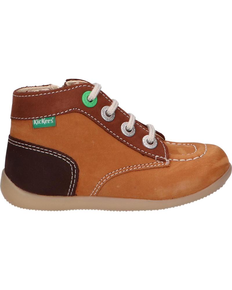 boy Mid boots KICKERS 879059-10 BONZIP-2 GOLF  116 CAMEL MARRON TR