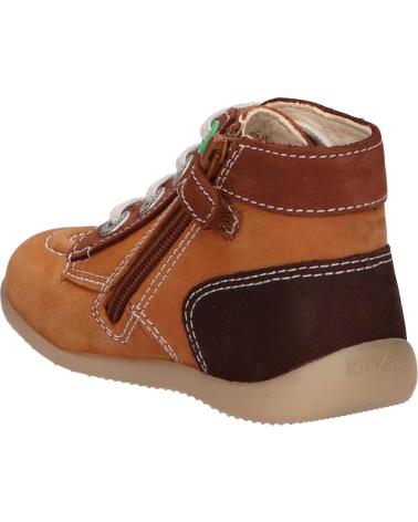 boy Mid boots KICKERS 879059-10 BONZIP-2 GOLF  116 CAMEL MARRON TR