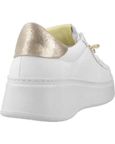 GIO PIA318A - WOMEN'S CASUAL TRAINERS WHITE WITH GOLD DETAIL BIANCO