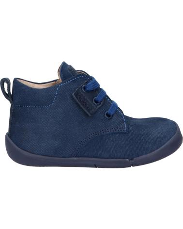 Sapatos KICKERS  de Menino 858401-10 WAZZAP CUIR NAPPA  103 MARINE JEANS