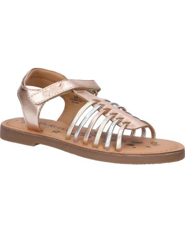 girl Sandals KICKERS 1215861-30-0 KICK PRELLA SHEEP METAL  151 OR ROSE MULTICO