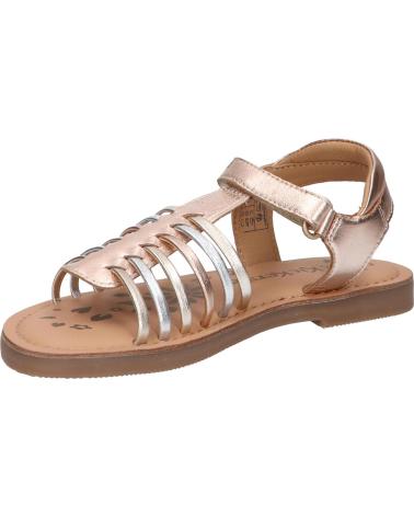girl Sandals KICKERS 1215861-30-0 KICK PRELLA SHEEP METAL  151 OR ROSE MULTICO