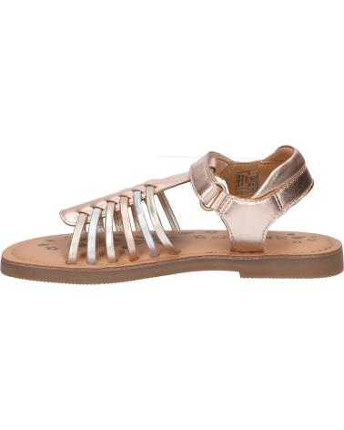 girl Sandals KICKERS 1215861-30-0 KICK PRELLA SHEEP METAL  151 OR ROSE MULTICO