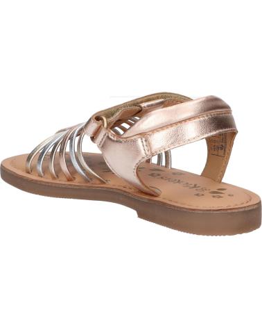 girl Sandals KICKERS 1215861-30-0 KICK PRELLA SHEEP METAL  151 OR ROSE MULTICO