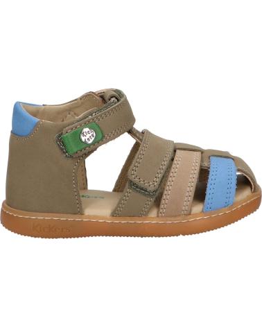 boy Sandals KICKERS 1217840-10-0 KICK POD NUBUCK  20 KAKI