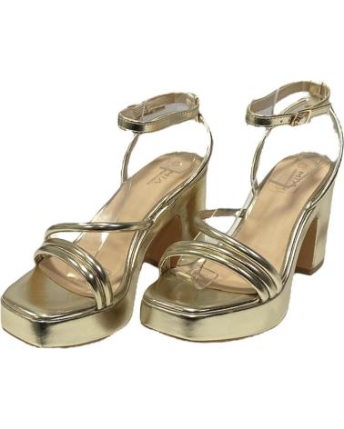 Sandalias CALZADOMANIA  de Mujer SANDALIA DE TACON TRES TIRAS  ORO
