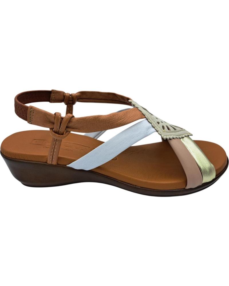 Sandales DIGO DIGO  pour Femme SANDALIA DE PIEL TUBULAR  MARRóN