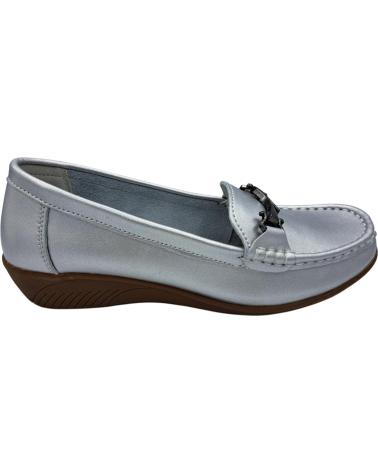 Zapatos CALZADOMANIA  de Mujer MOCASIN SENORA PIEL  PLATA