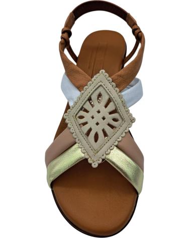 Sandales DIGO DIGO  pour Femme SANDALIA DE PIEL TUBULAR  MARRóN