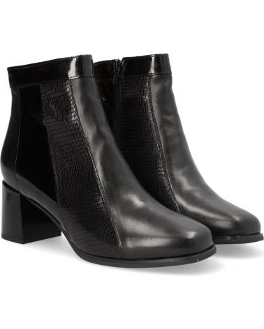 Botines de Mujer PITILLOS BOTAS PIEL NEGRAS TACON CONFORT NEG-NEG-NEG