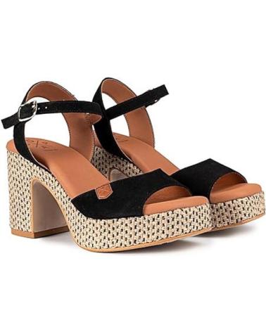 Sandálias POPA  de Mulher SANDALIAS DE TACON MUJER MARSELLA  NEGRO