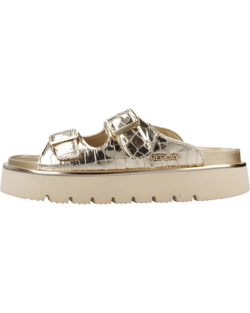 Sandalen für Damen REPLAY SANDALIAS MUJER MODELO MUDDY COCCO COLOR ORO PLATIN