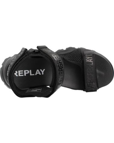 REPLAY RSA60007T JUYCE SPORTY SCHWARZE PLATEAU-SANDALE BLACK