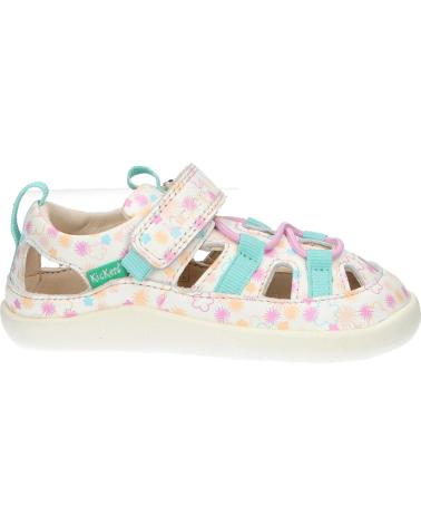Sandálias KICKERS  de Menina 1201323-10-0 KICK FRONY NAPPAPRINT  33 BLANC IMPRIME F