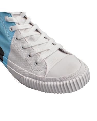 Zapatillas deporte CALVIN KLEIN  de Mujer ZAPATILLAS URBANAS DE CORTE ALTO S0347 PARA HOMBRE  BLANCO-AZUL CELESTE