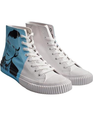 Zapatillas deporte CALVIN KLEIN  de Mujer ZAPATILLAS URBANAS DE CORTE ALTO S0347 PARA HOMBRE  BLANCO-AZUL CELESTE