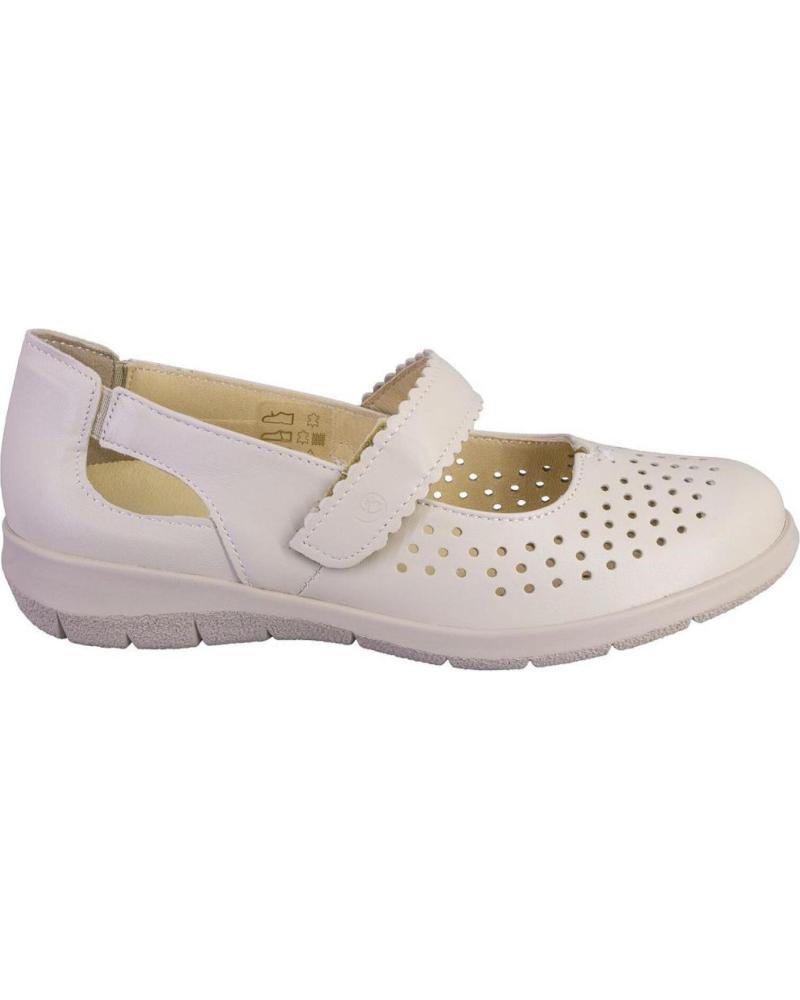Bailarinas SUAVE  de Mujer 3632 ZAPATOS DE MUJER PIEL  HIELO