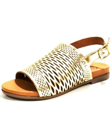 Sandalias TOP3  de Mujer SANDALIA CASUAL DE PIEL TROQUELADA  ORO