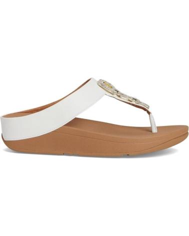 FITFLOP ZAPATOS ZAPATOS MUJER SANDALIAS MODELO FINO CRYSTAL BLANCO