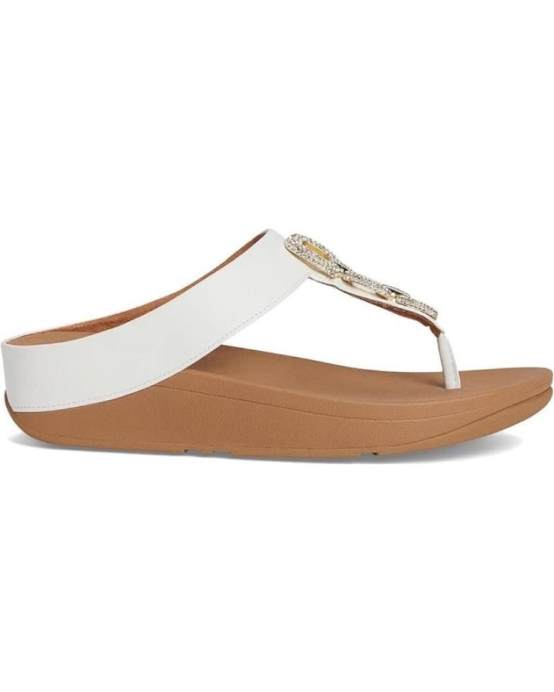 FITFLOP ZAPATOS ZAPATOS MUJER SANDALIAS MODELO FINO CRYSTAL BLANCO