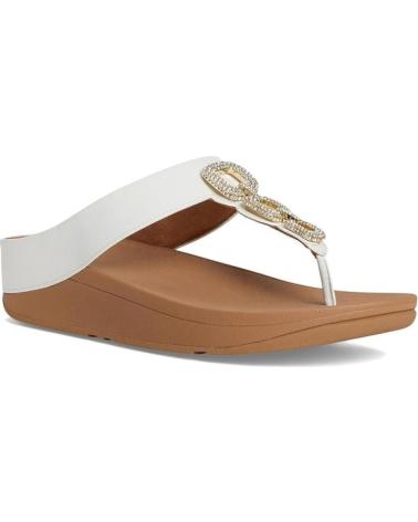 FITFLOP ZAPATOS ZAPATOS MUJER SANDALIAS MODELO FINO CRYSTAL BLANCO