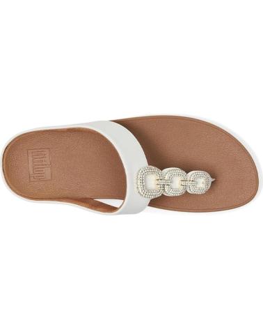 FITFLOP ZAPATOS ZAPATOS MUJER SANDALIAS MODELO FINO CRYSTAL BLANCO
