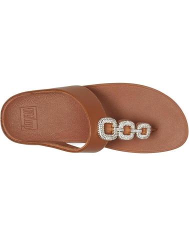 Sandalen FITFLOP  für Damen SANDALIAS PLANAS MUJER FINO CRYSTAL CUERO  MARRóN