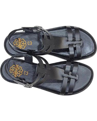 Sandalen PORRONET  für Damen SANDALIAS PLANAS MUJER 3128  NEGRO