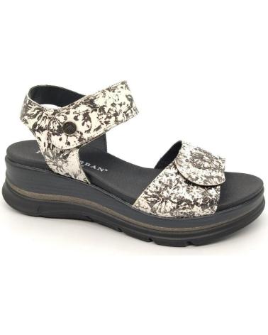 Sandalias PAULA URBAN  de Mujer SANDALIA 28 - 569 METAL NEGRO  METáLICO