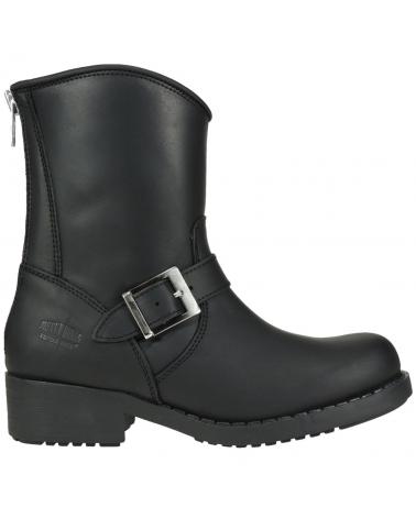Botas de Mujer  BOTA MOTERA PIEL NOBUCK CREMALLERA NEGRO