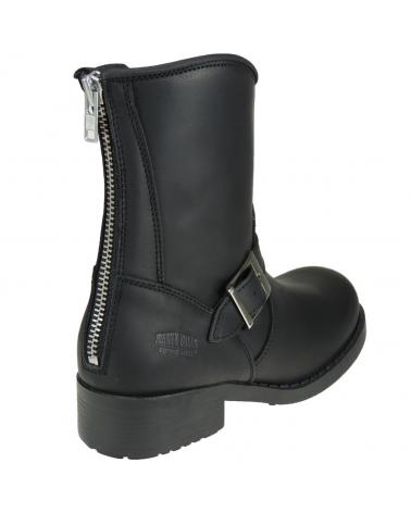 Botas de Mujer  BOTA MOTERA PIEL NOBUCK CREMALLERA NEGRO