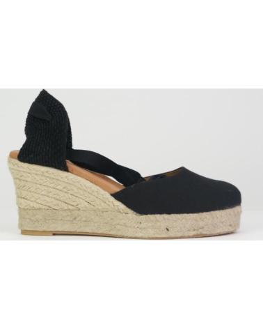 Sandalias EL CABALLO  de Mujer ALPARGATAS DE MUJER CB6004-1  ANTE NEGROANTE NEGRO