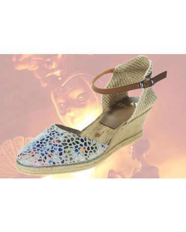 Zapatos de cuña de Mujer  ALPARGATAS VALENCIANAS CUNA DE ESPARTO SEVILLAS BLANCO